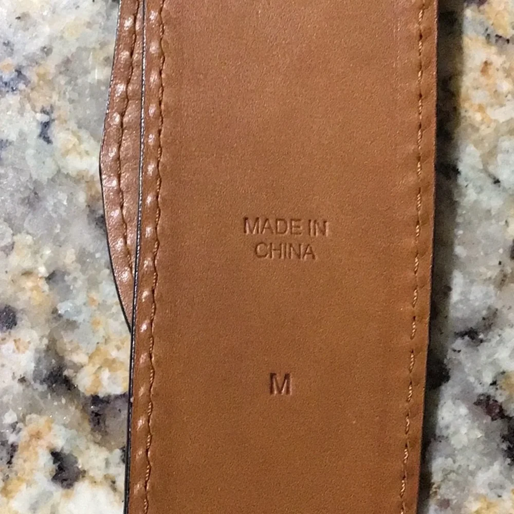 Lauren Ralph Lauren Black Suede and Silver Belt 41”